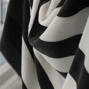 Bath Linen: Black White Towel